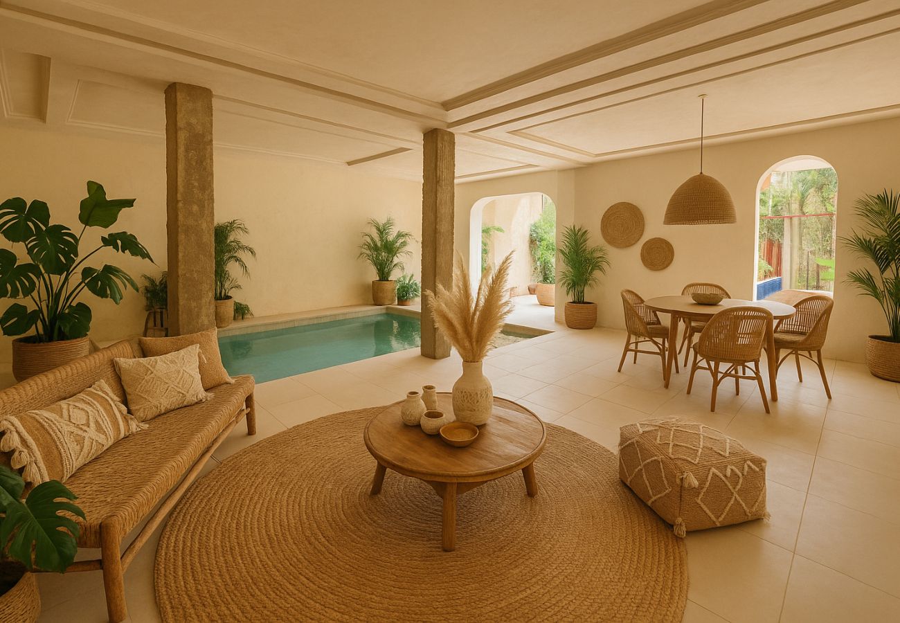 Villa à Marrakech - CASA BIANCA, riad 8 chambres avec piscine chauff&amp;eacute;e