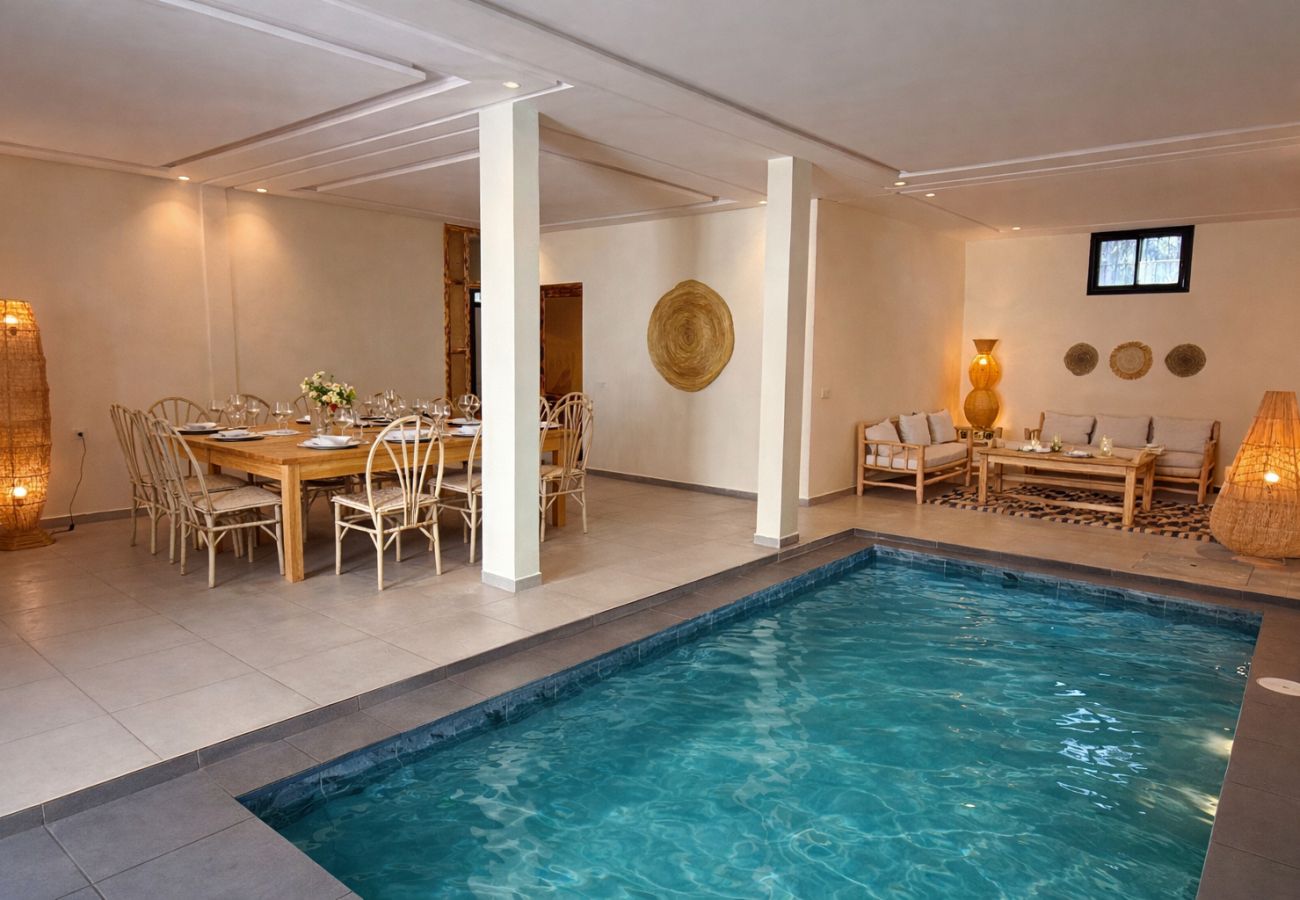 Villa à Marrakech - CASA BIANCA, riad 7 chambres avec piscine chauffée intérieure
